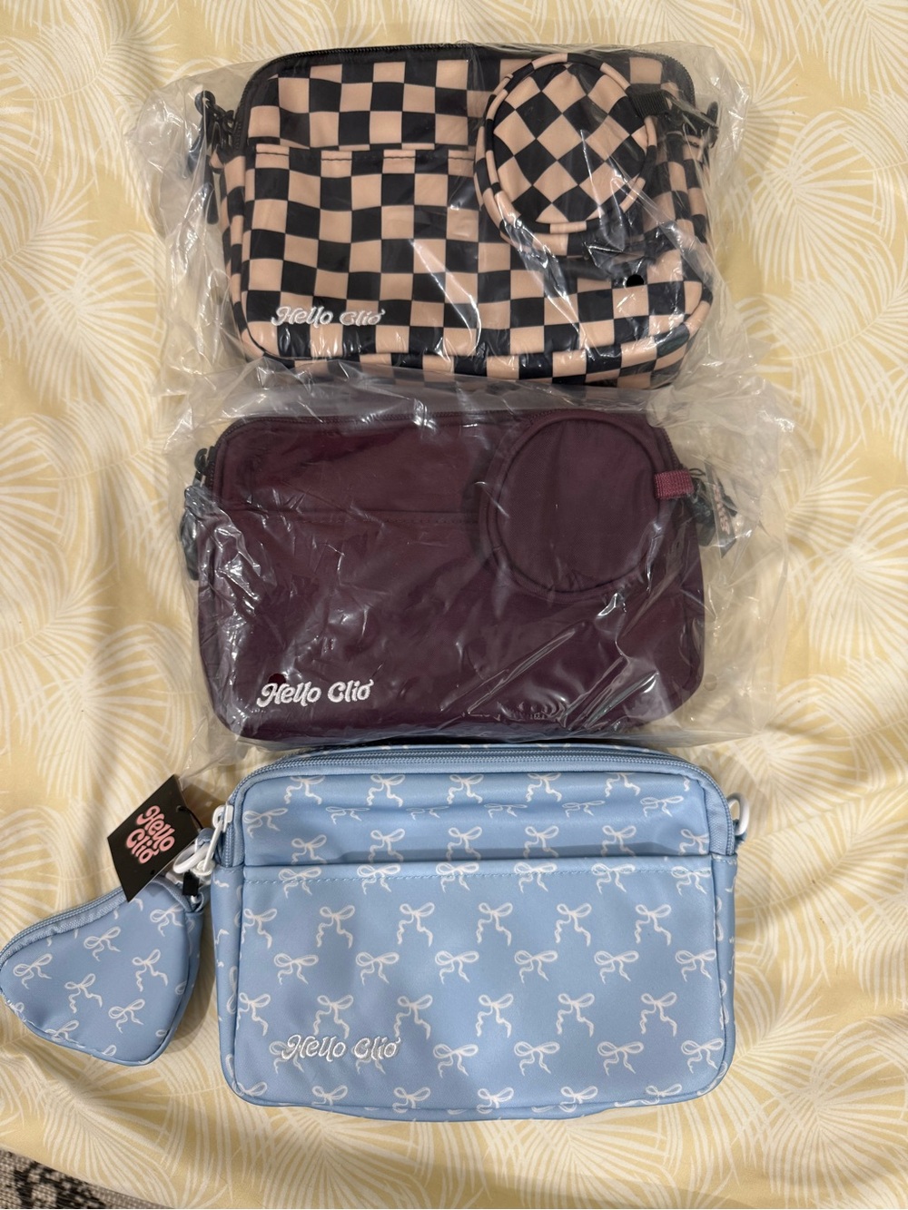 Hello Clio Kindle Bags NWT